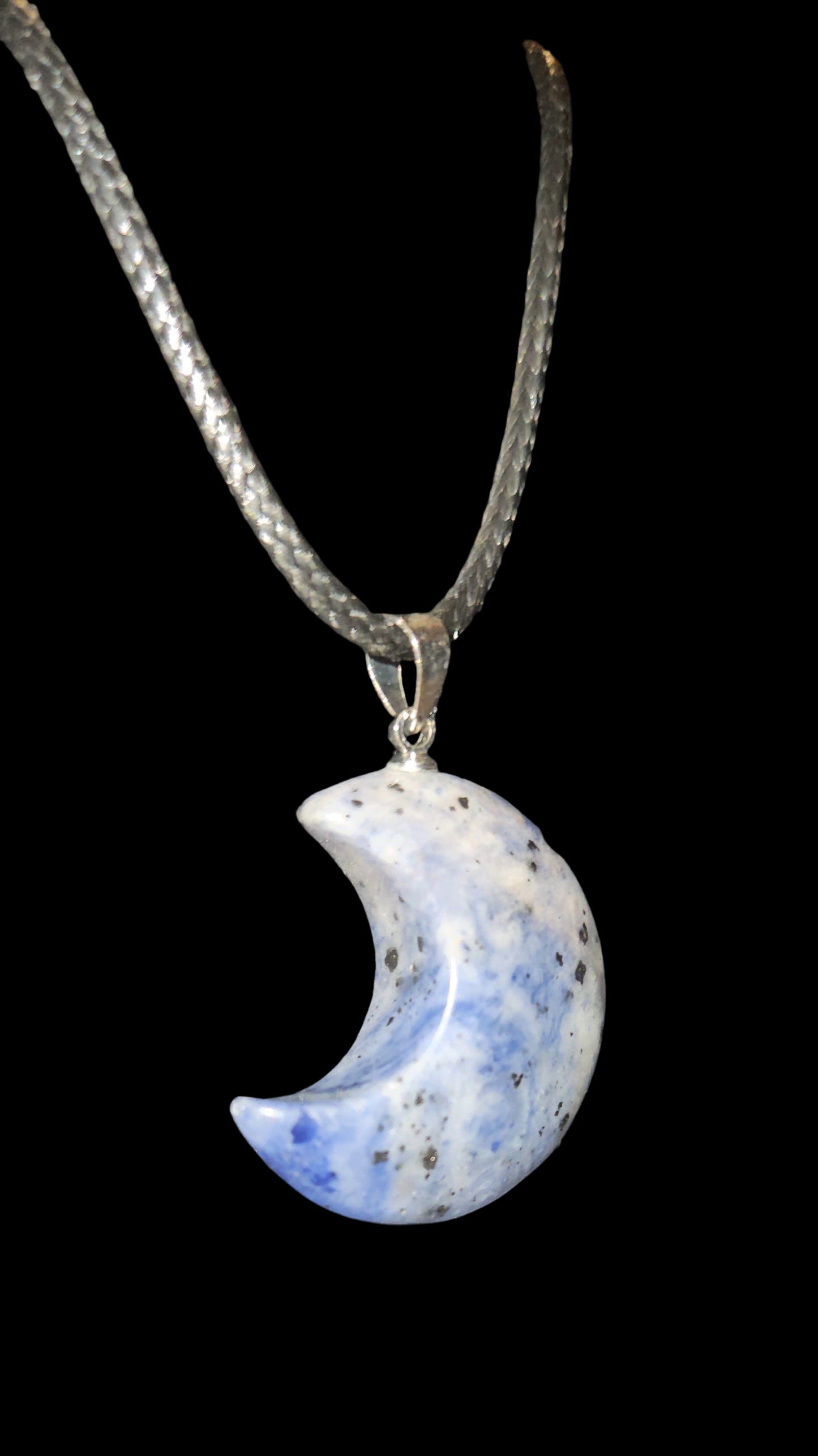 Sodalite Moon Necklace