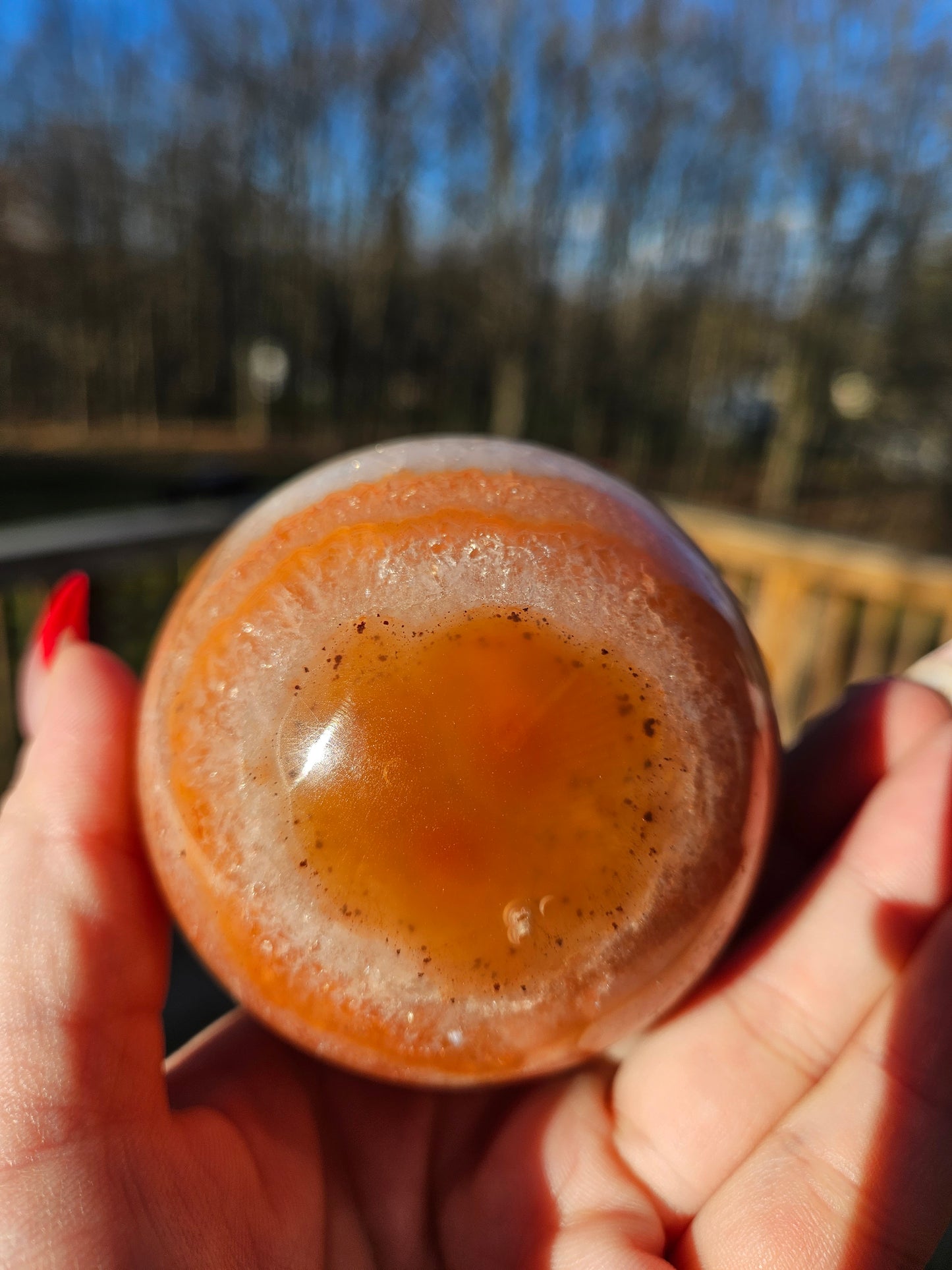 Carnelian Druzy Sphere