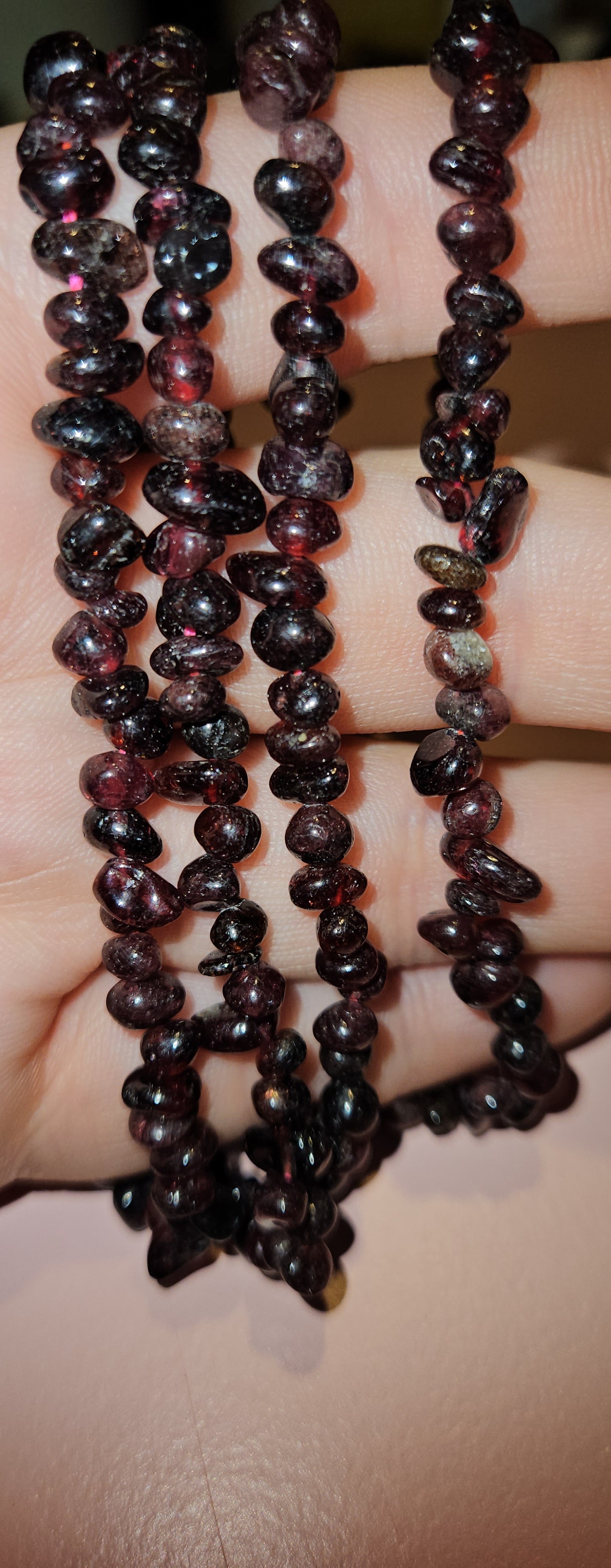 Garnet Chip Necklace