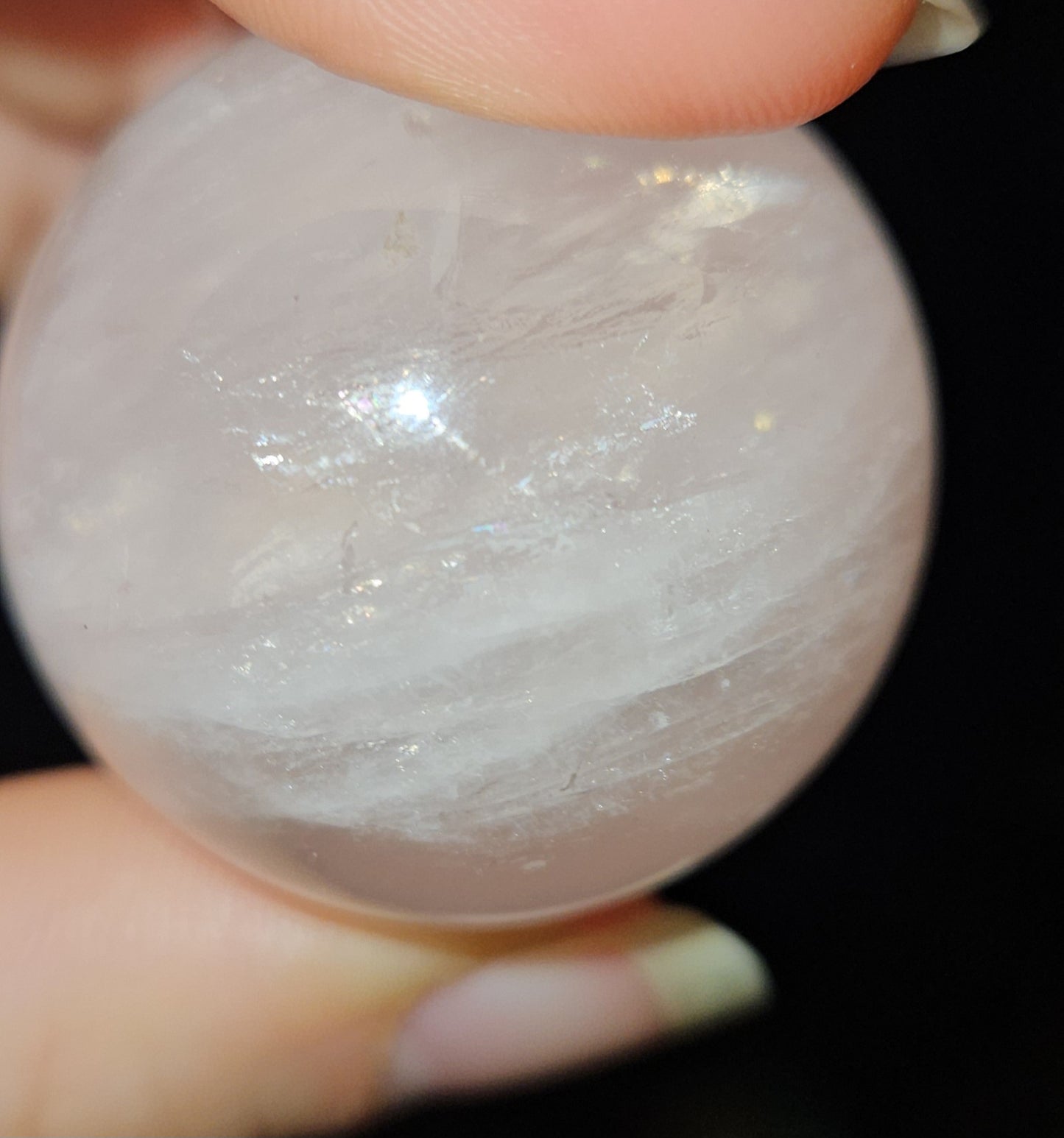 Rose Quartz Sphere ( star flash)