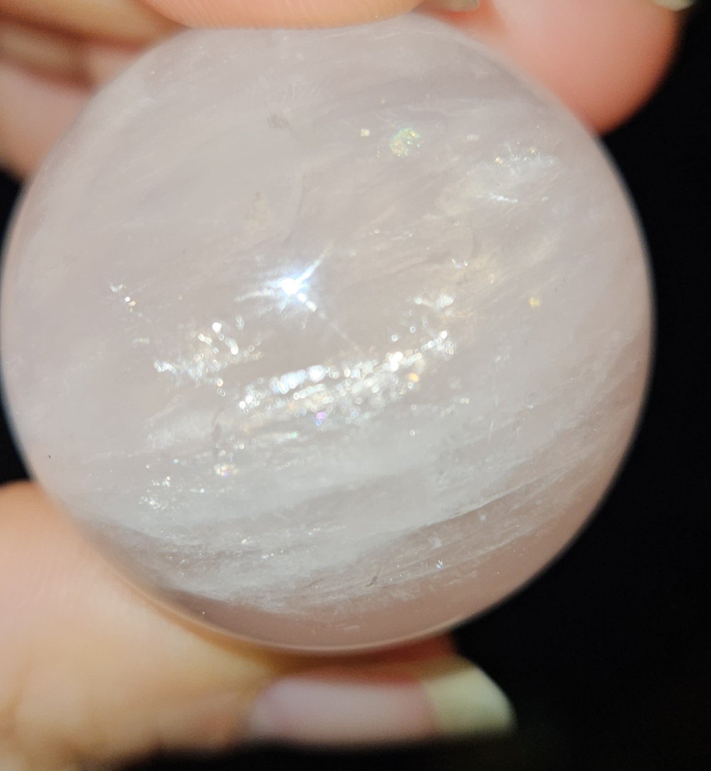 Rose Quartz Sphere ( star flash)