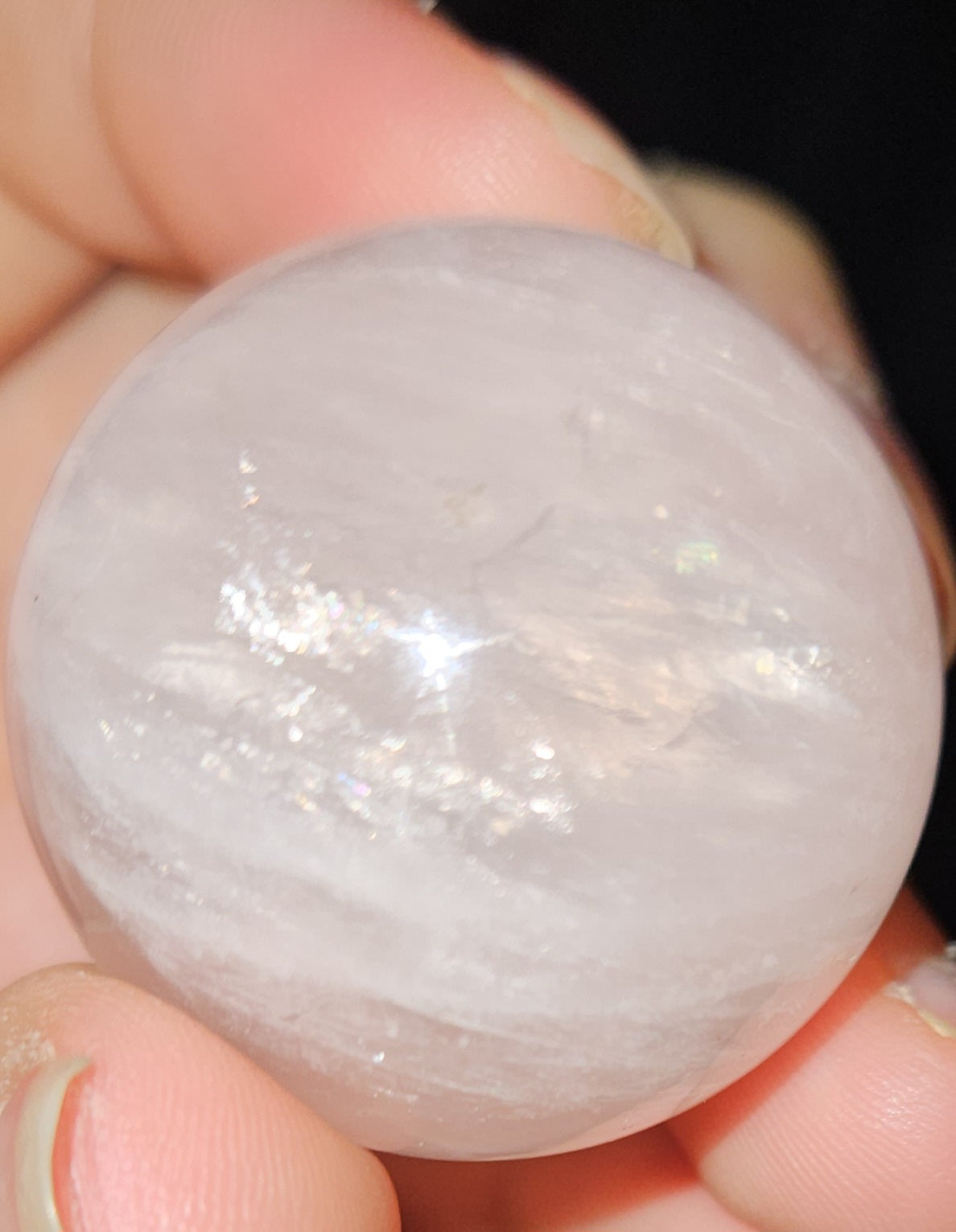 Rose Quartz Sphere ( star flash)