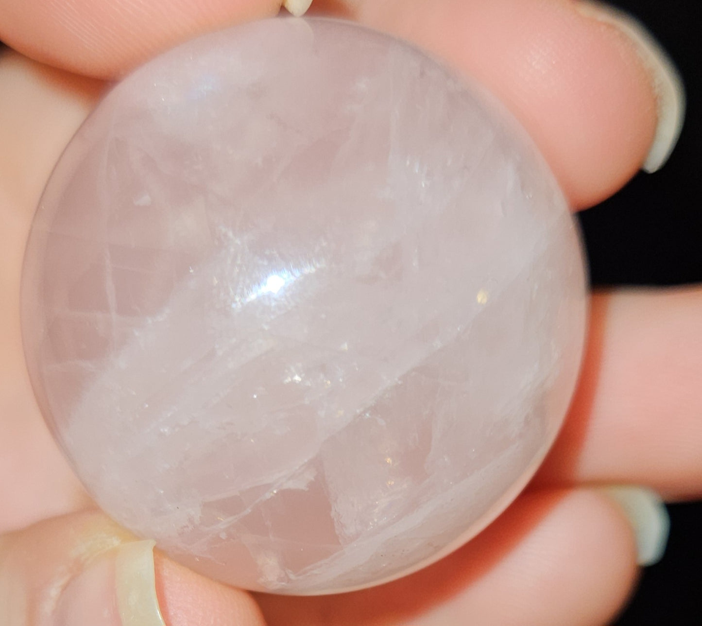 Rose Quartz Sphere ( star flash)