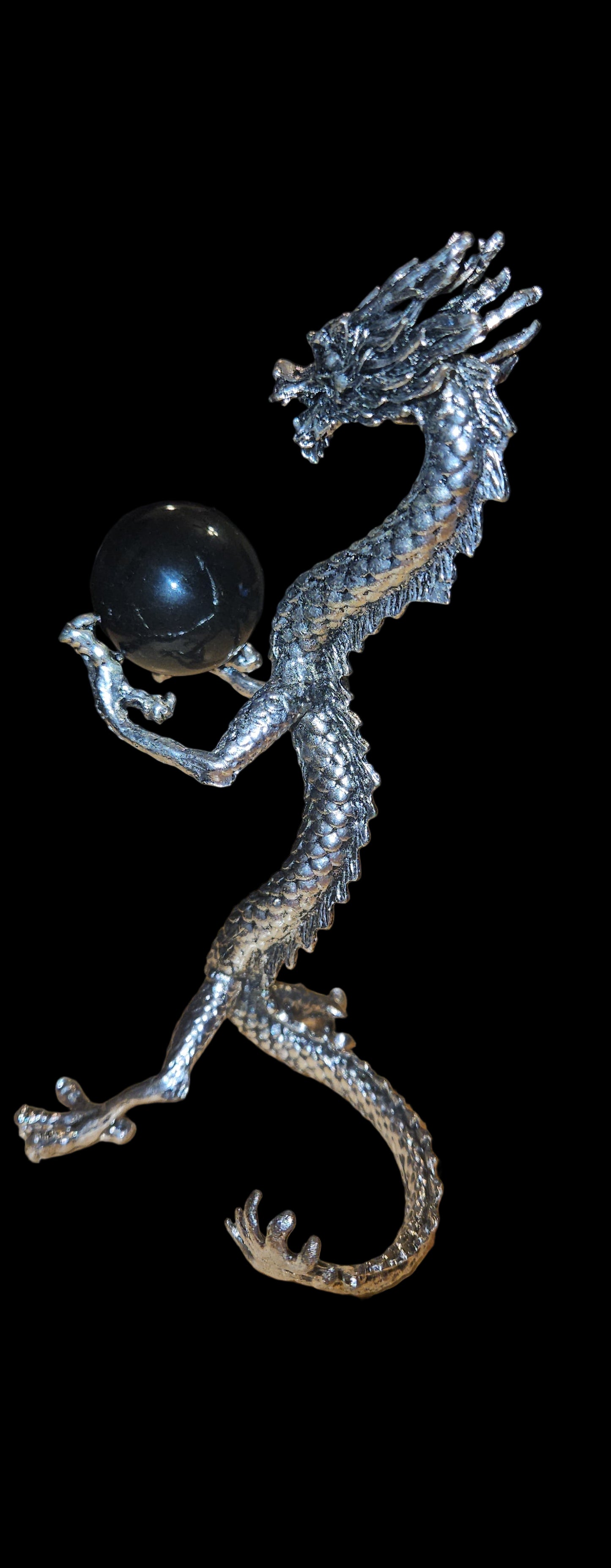 Dragon Sphere Holder & Obsidian Sphere
