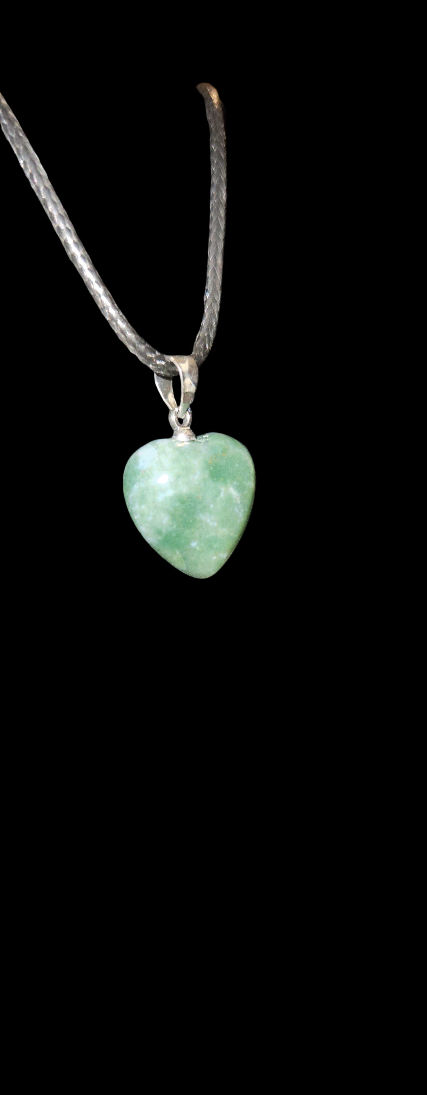 Moss Agate Heart Necklace