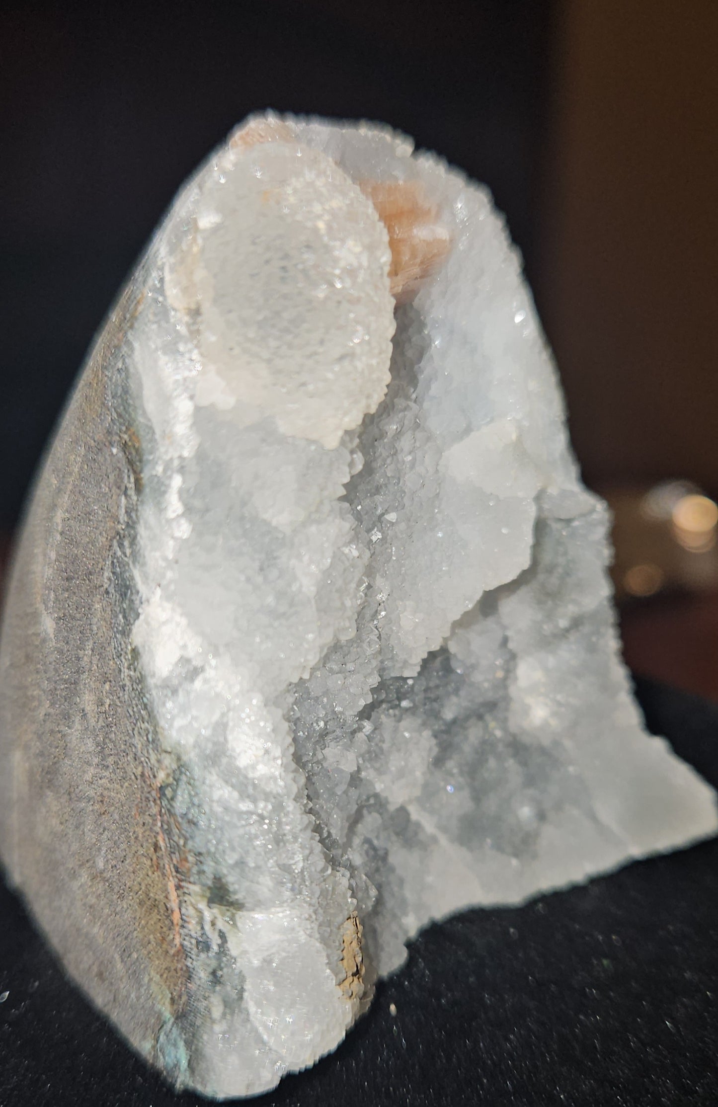 Chalcedony & Stilbite Cut Base