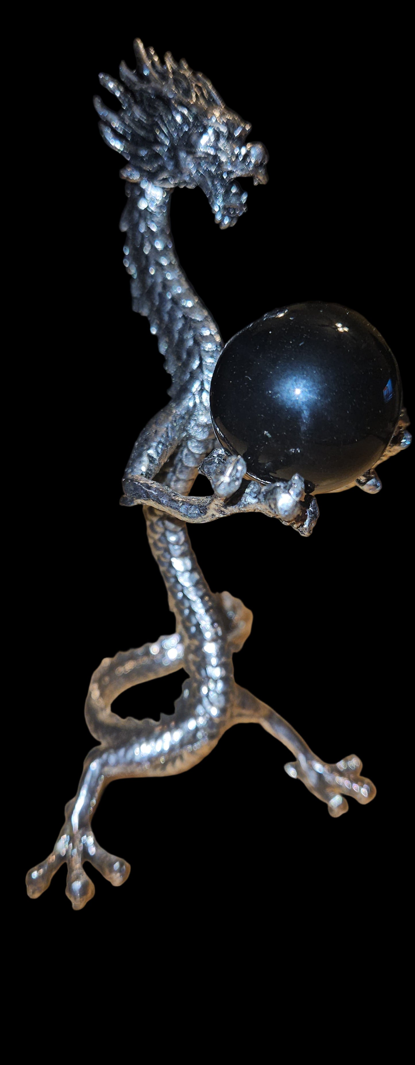 Dragon Sphere Holder & Obsidian Sphere