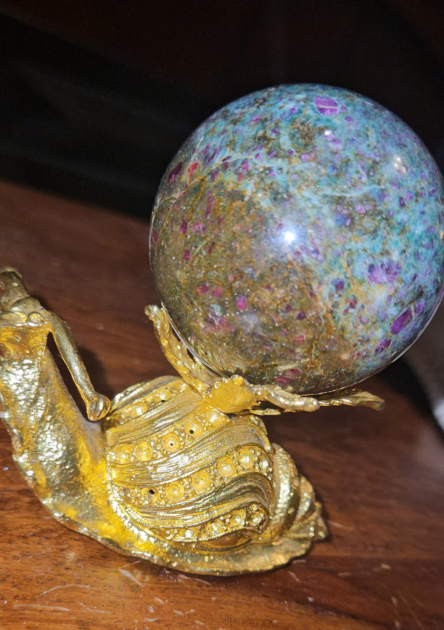 Ruby Zoisite Sphere (UV Reactive)
