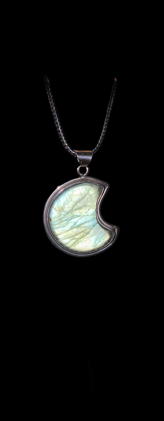 Labradorite Moon Necklace