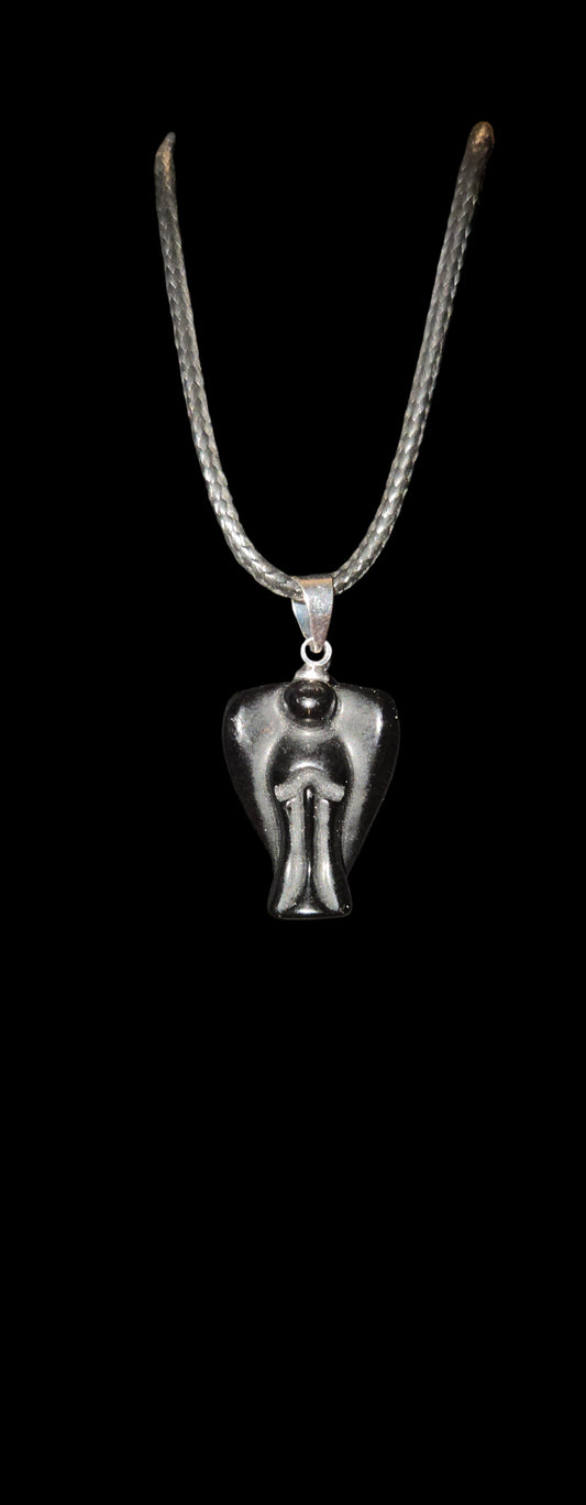 Obsidian Angel Necklace