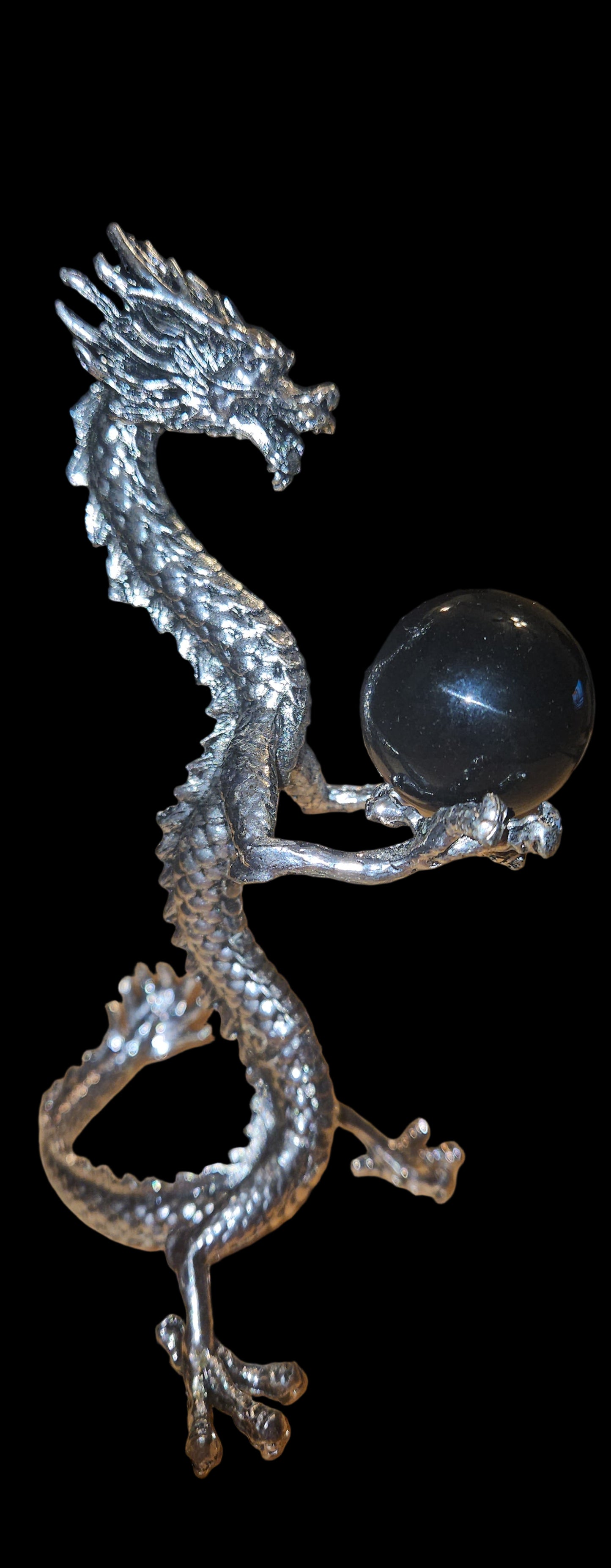 Dragon Sphere Holder & Obsidian Sphere
