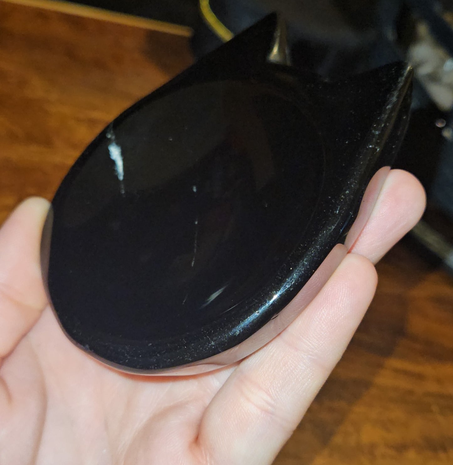 Obsidian Cat Bowl