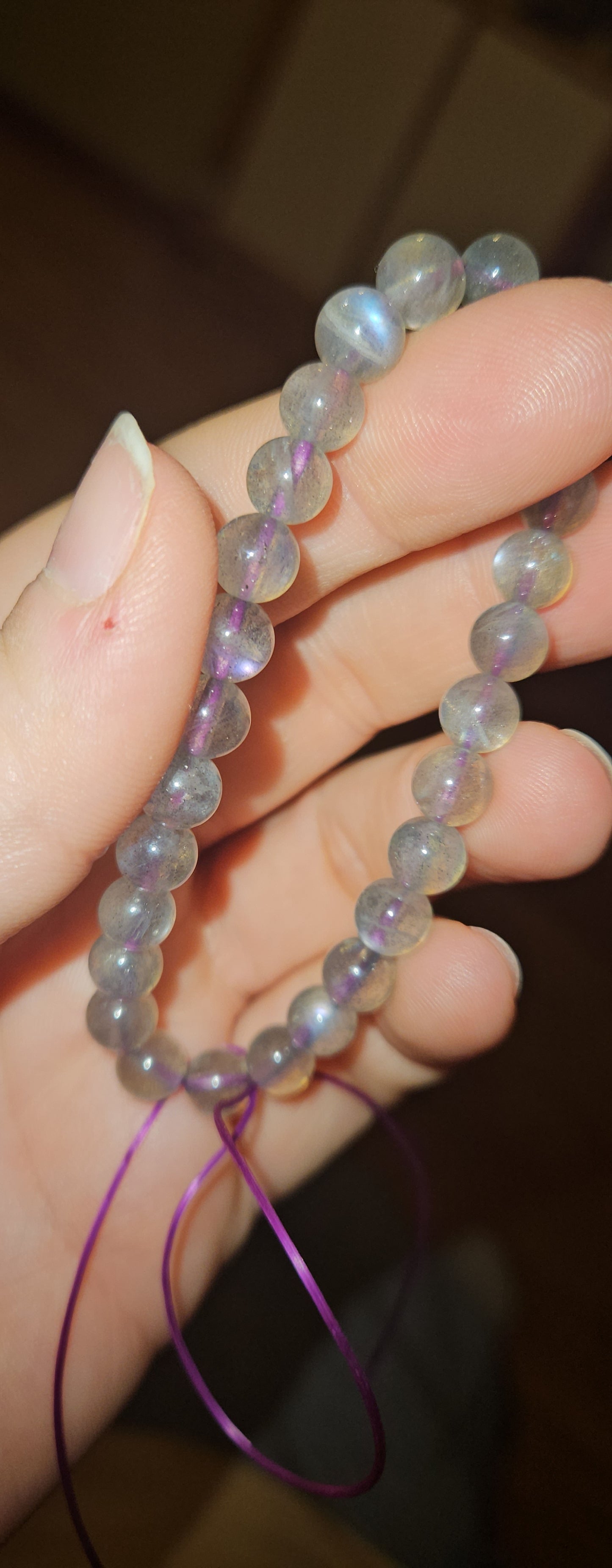 Purple/Sunset Labradorite  Bracelet