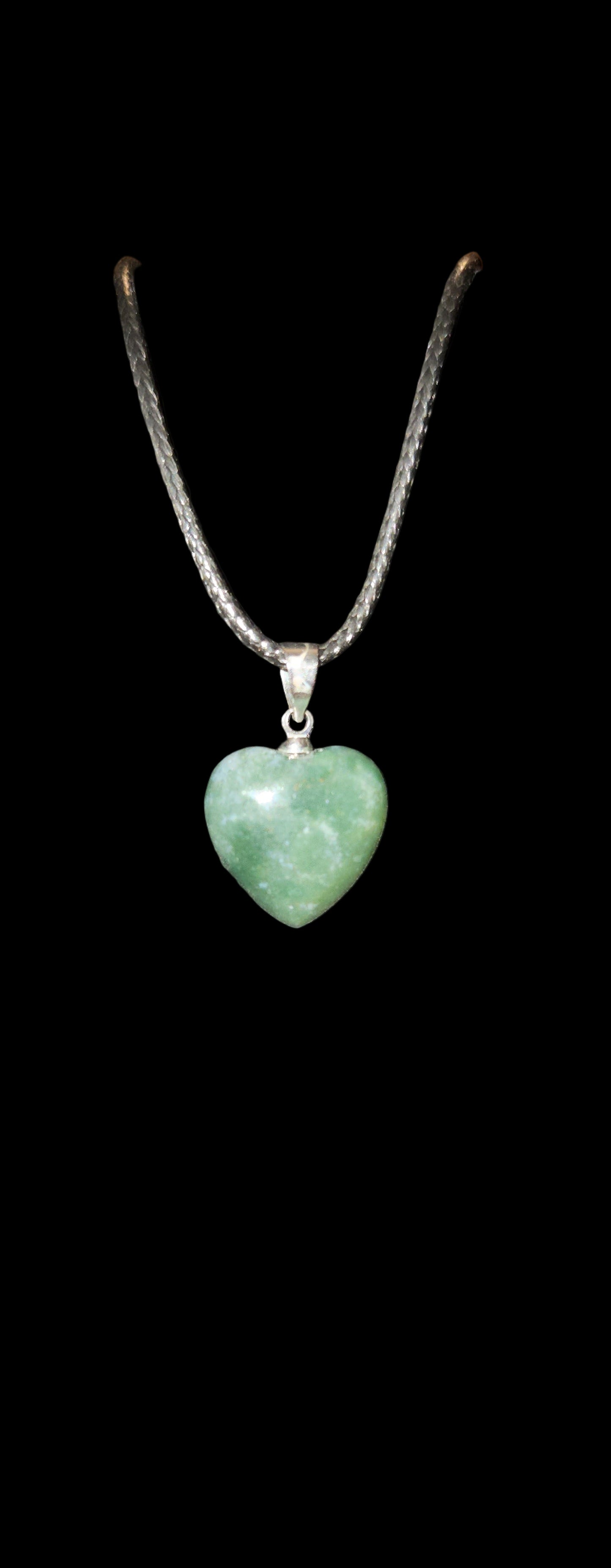 Moss Agate Heart Necklace