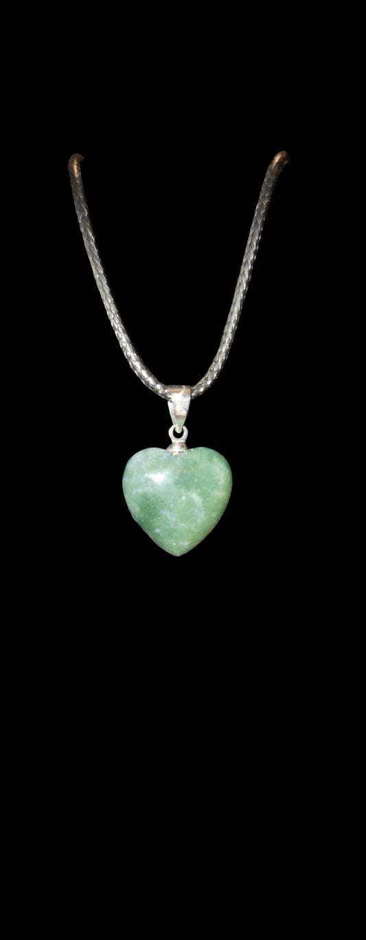 Moss Agate Heart Necklace
